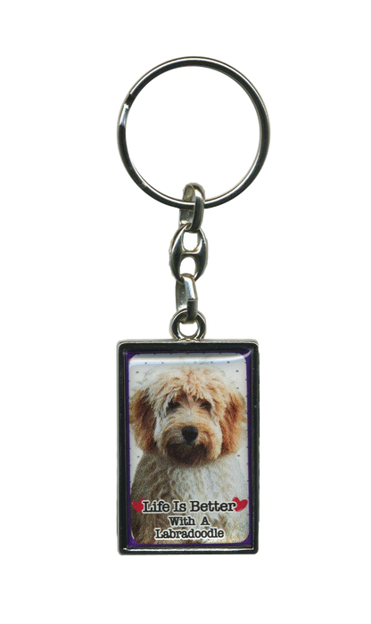 Life Is Better With A Dog Metal Keyrings