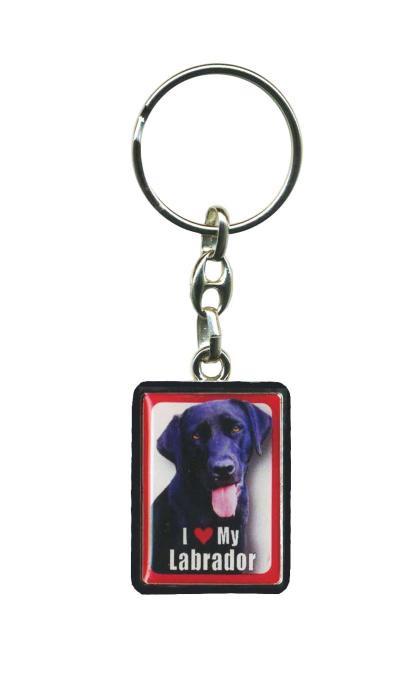 PEK043 Pet Dog Keyring - Black Labrador