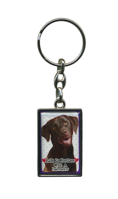 Life Is Better With A Dog Metal Keyrings