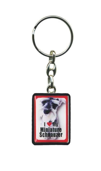 PEK051 Pet Dog Keyring - Miniature Schnauzer
