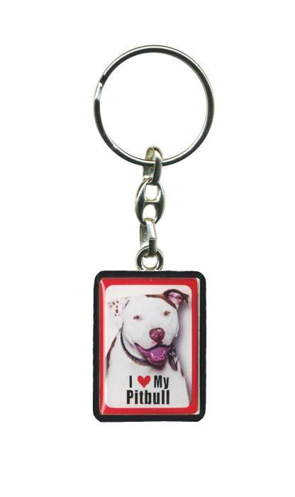 PEK057 Pet Dog Keyring - Pitbull