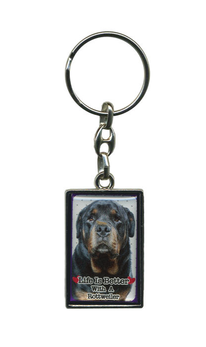 Life Is Better With A Dog Metal Keyrings