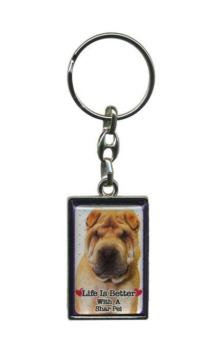 Life Is Better With A Dog Metal Keyrings