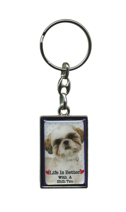Life Is Better With A Dog Metal Keyrings