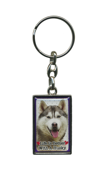 Life Is Better With A Dog Metal Keyrings