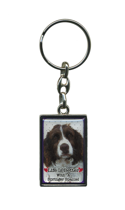 Life Is Better With A Dog Metal Keyrings