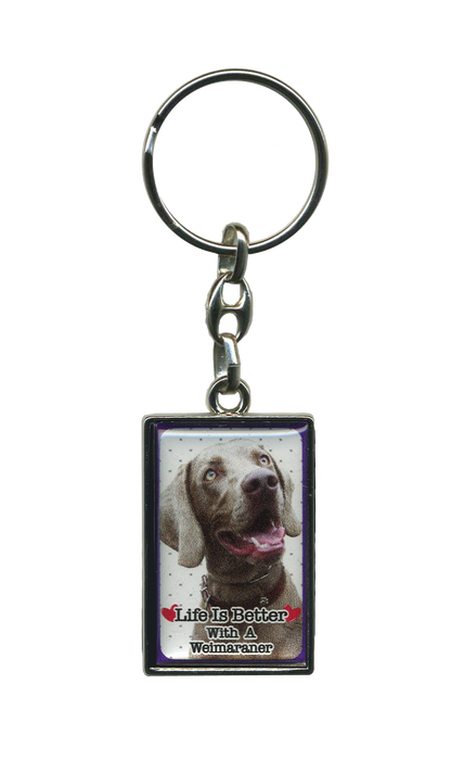 Life Is Better With A Dog Metal Keyrings