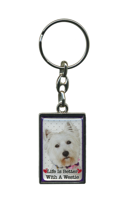 Life Is Better With A Dog Metal Keyrings