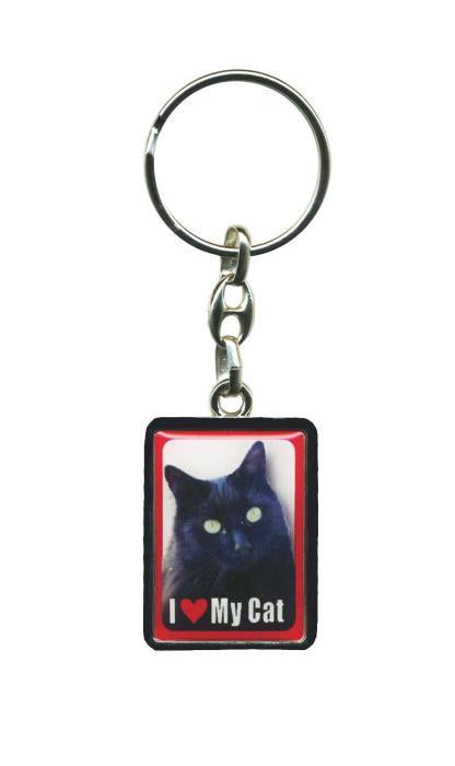 PEK083 Pet Keyring - Black Cat