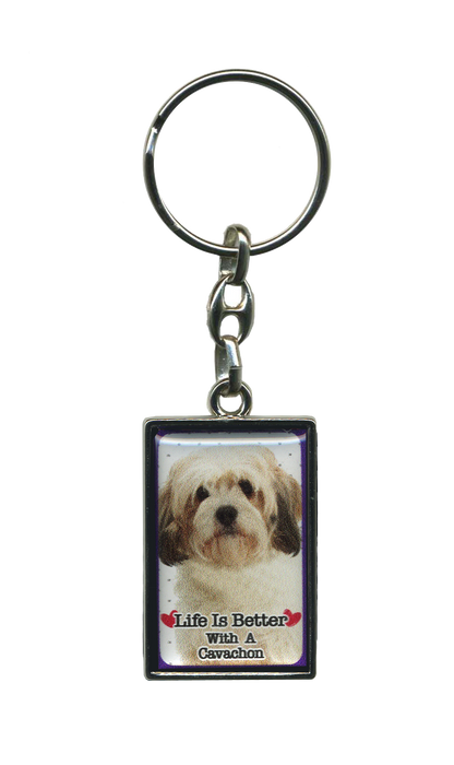 Life Is Better With A Dog Metal Keyrings