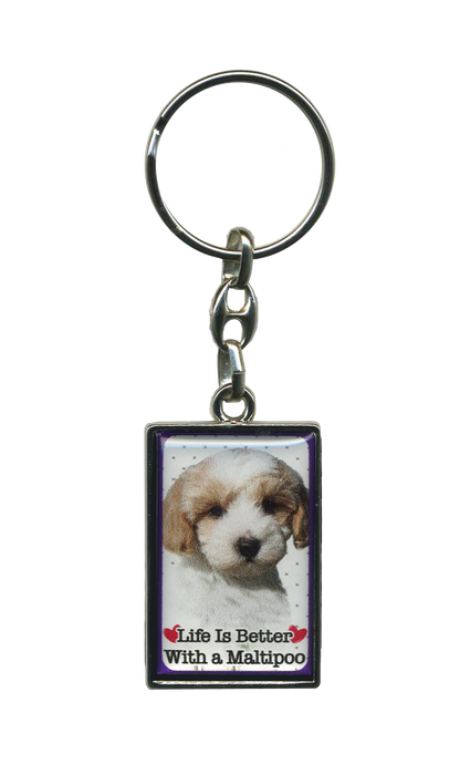 Life Is Better With A Dog Metal Keyrings