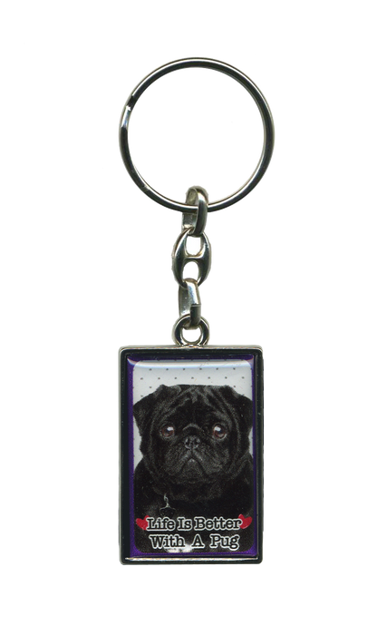 Life Is Better With A Dog Metal Keyrings