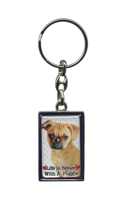 Life Is Better With A Dog Metal Keyrings
