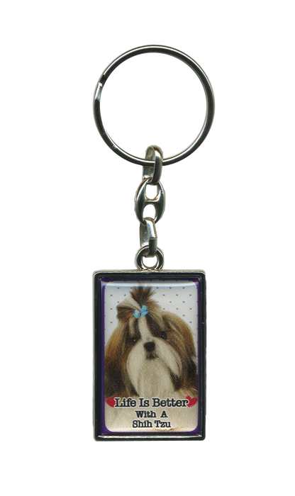 Life Is Better With A Dog Metal Keyrings