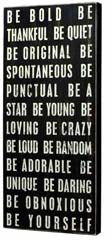 PK002 Primitives Large Wall Sign - Be Bold