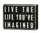 Primitives Box Sign - Live The Life