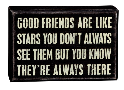 Primitives Box Sign- Good Friends