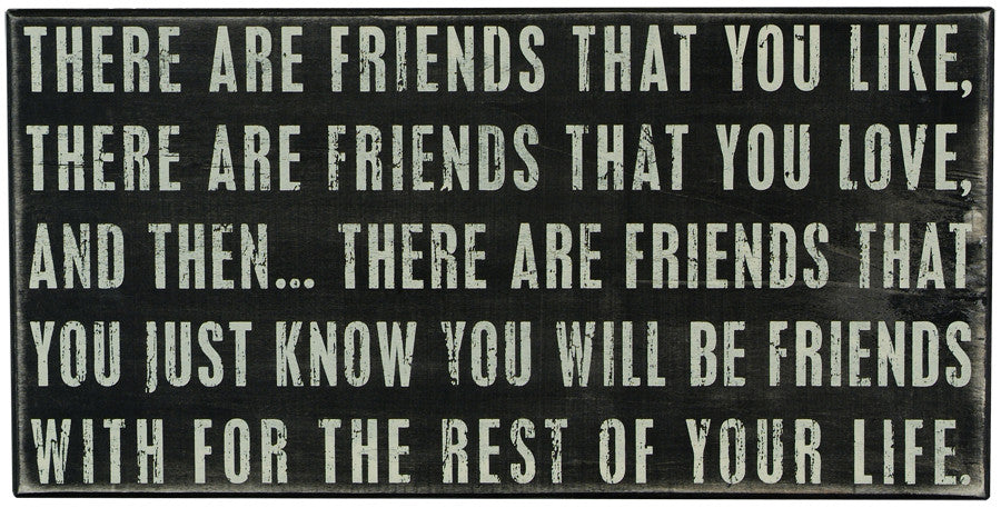 Primitives Large Box Sign - Friends