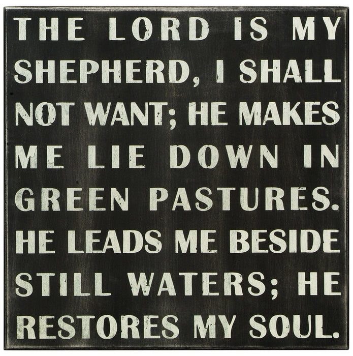 Primitives Box Sign -  The Lord Is My Shepherd