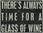 Primitives Box Sign - Time For A Glass Of Wine