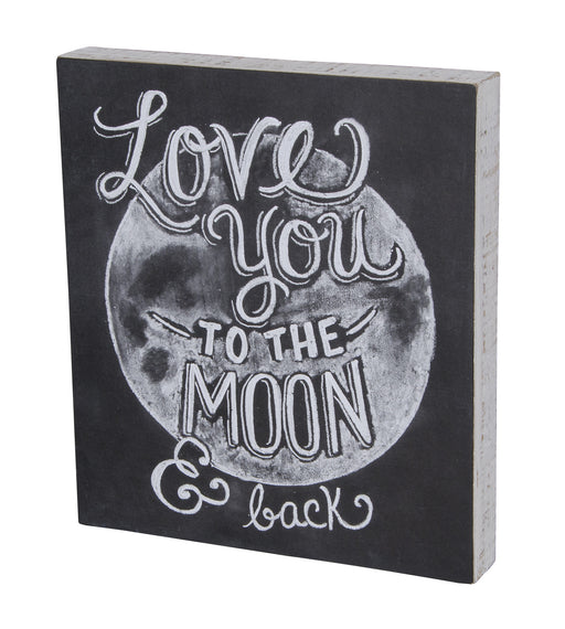 Primitives Box Sign - Love You To Moon
