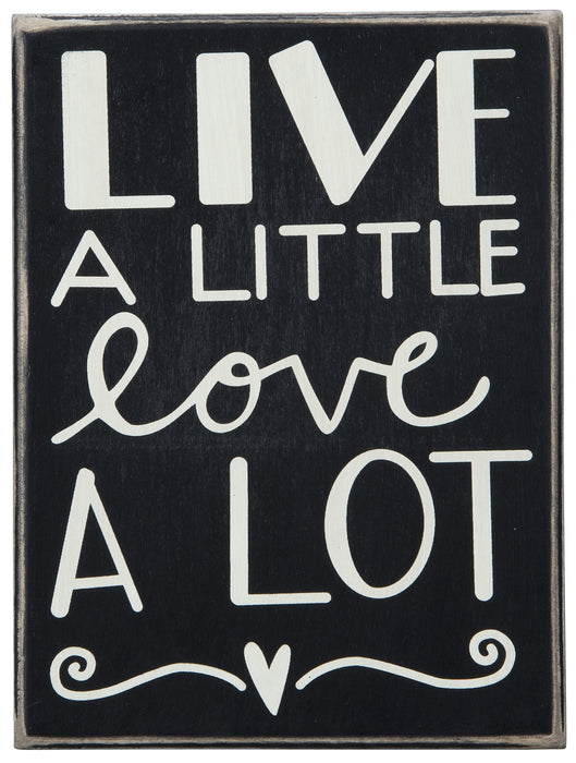 Primitives Hanging Box Sign - Live A Little Love A Lot