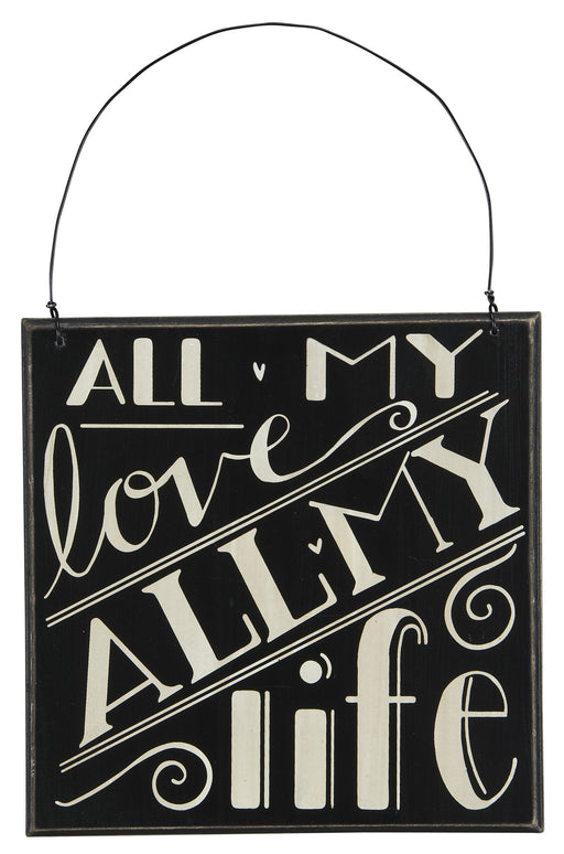 Primitives Hanging Box Sign - All My Love All My Life