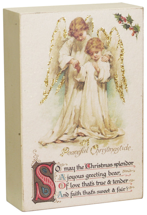 Vintage Box Sign - Angels 4'' X 6''