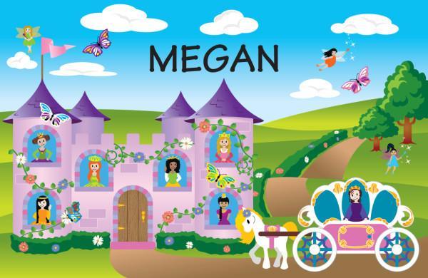 PM068 Girls Princess Placemat - Megan
