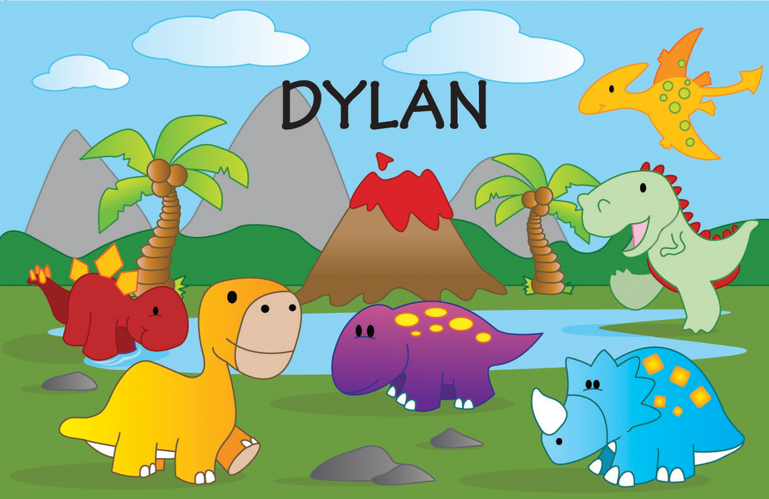 Dinosaur Placemats - Boys Names