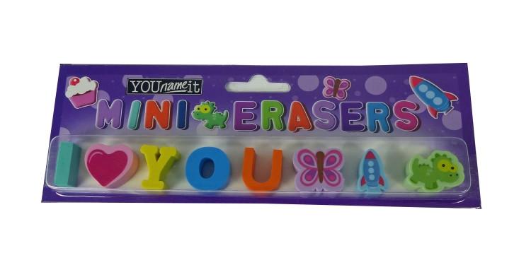 Childrens Mini Erasers - I Heart You