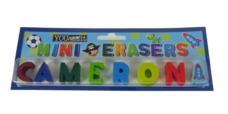 Childrens Mini Erasers - Cameron
