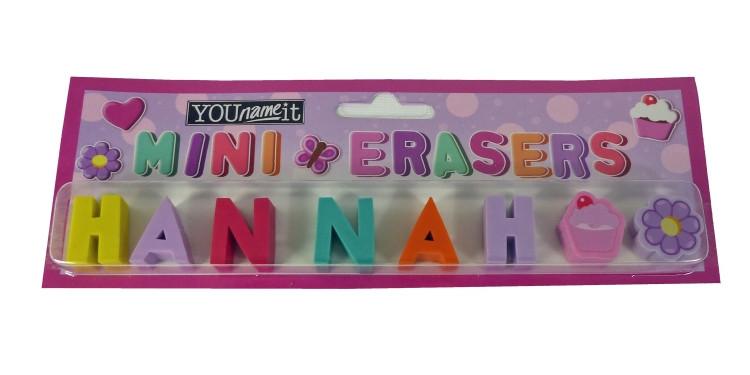 Childrens Mini Erasers - Hannah