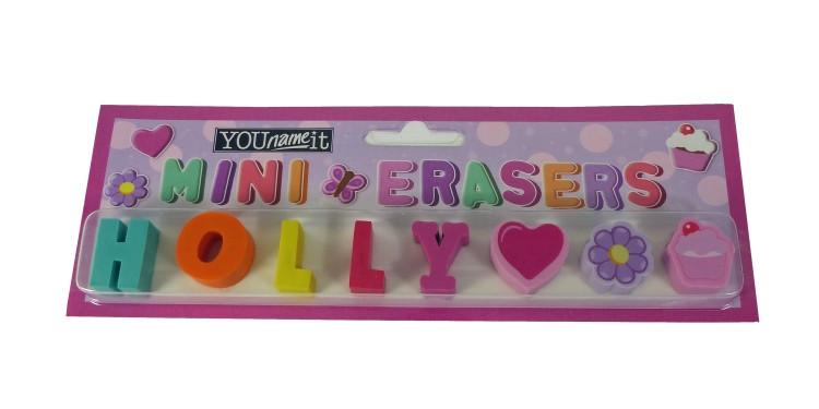 Childrens Mini Erasers - Holly