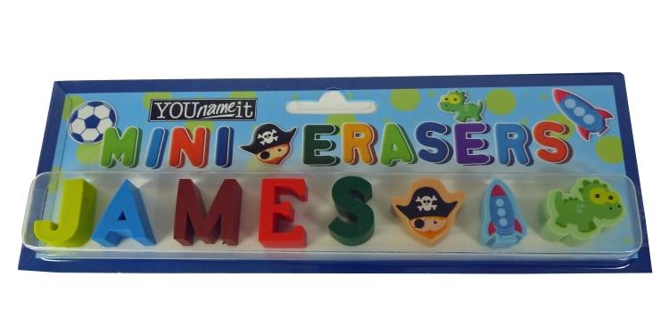 Childrens Mini Erasers - James
