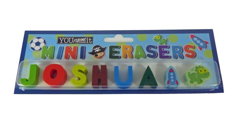 Childrens Mini Erasers - Joshua