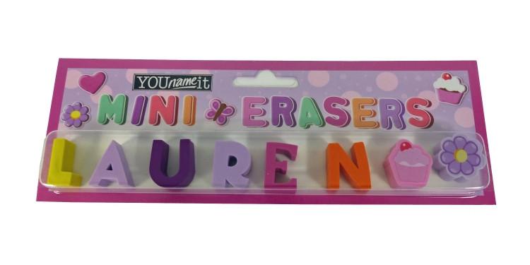 Childrens Mini Erasers - Lauren