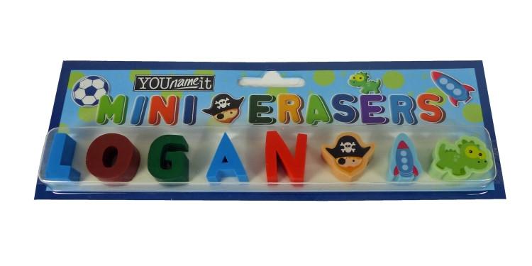 Childrens Mini Erasers - Logan