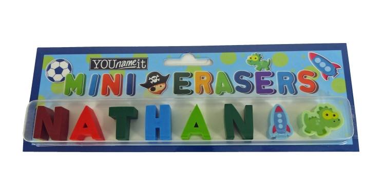 Childrens Mini Erasers - Nathan