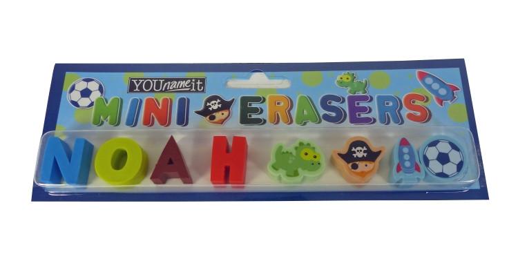 Childrens Mini Erasers - Noah