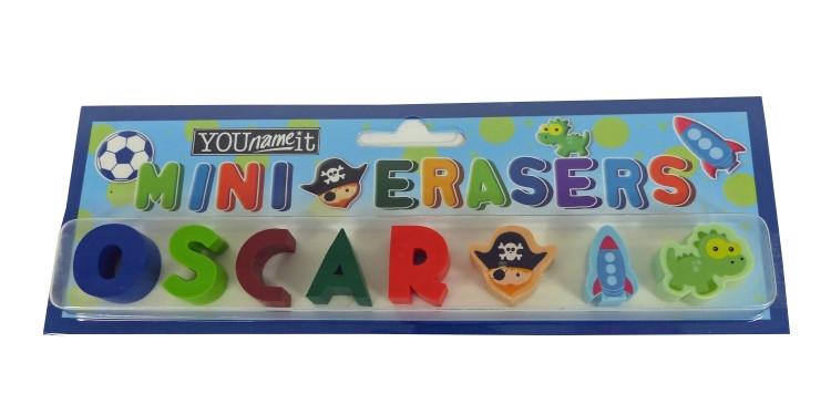 Childrens Mini Erasers - Oscar