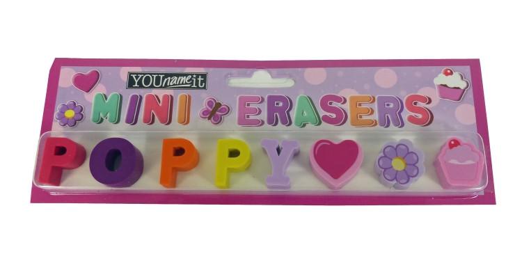 Childrens Mini Erasers - Poppy