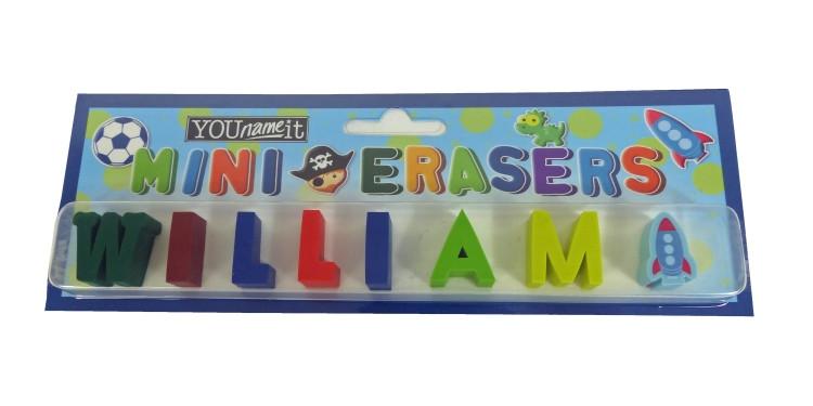 Childrens Mini Erasers - William