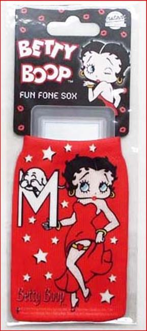 Betty Boop Phone Sox Initial M
