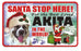 PSS002 Santa Stop Here Sign - Alaskan Malamute