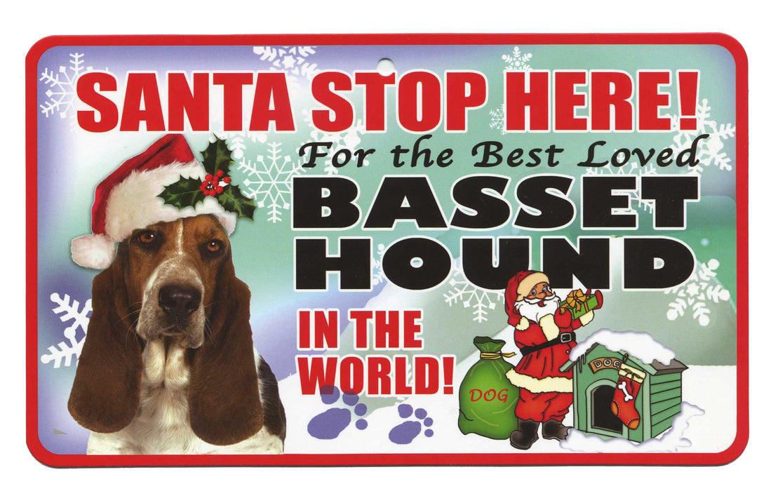 Santa Stop Here Sign - Dogs