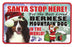 PSS007 Santa Stop Here Sign - Bichon Frise