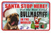 PSS014 Santa Stop Here Sign - Cairn Terrier