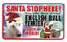 PSS029 Santa Stop Here Sign - English Setter