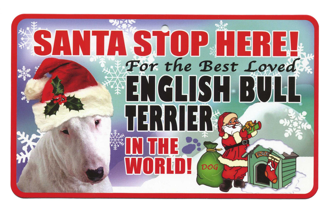 PSS029 Santa Stop Here Sign - English Setter